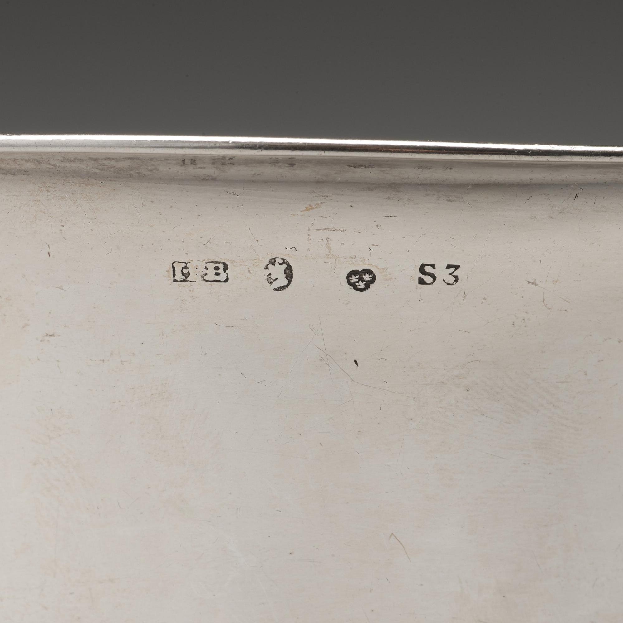 Johan Fredrik Björnstedt, skål, silver, Stockholm 1824.
