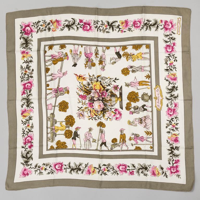 HERMÈS, scarf, "Les Jardiniers du Roy".