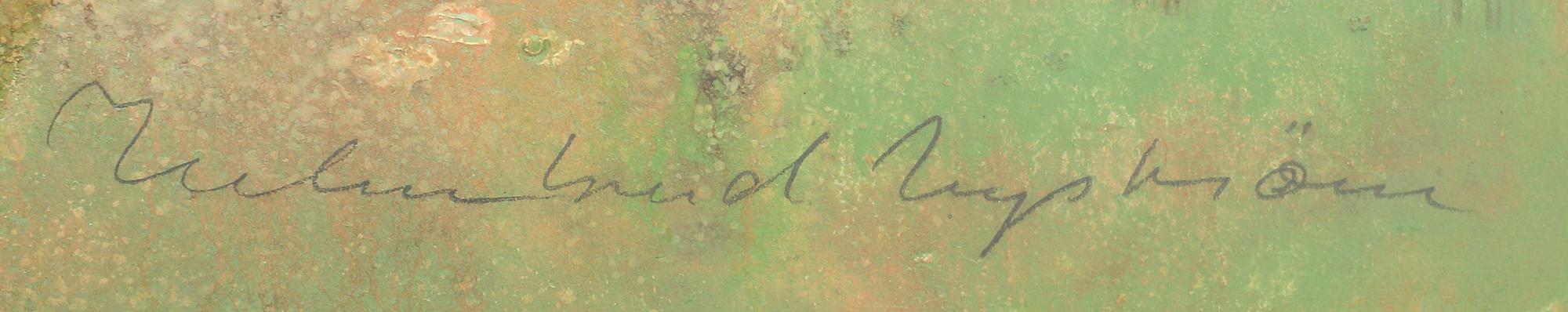 Helmtrud Nyström, mixed media signed.