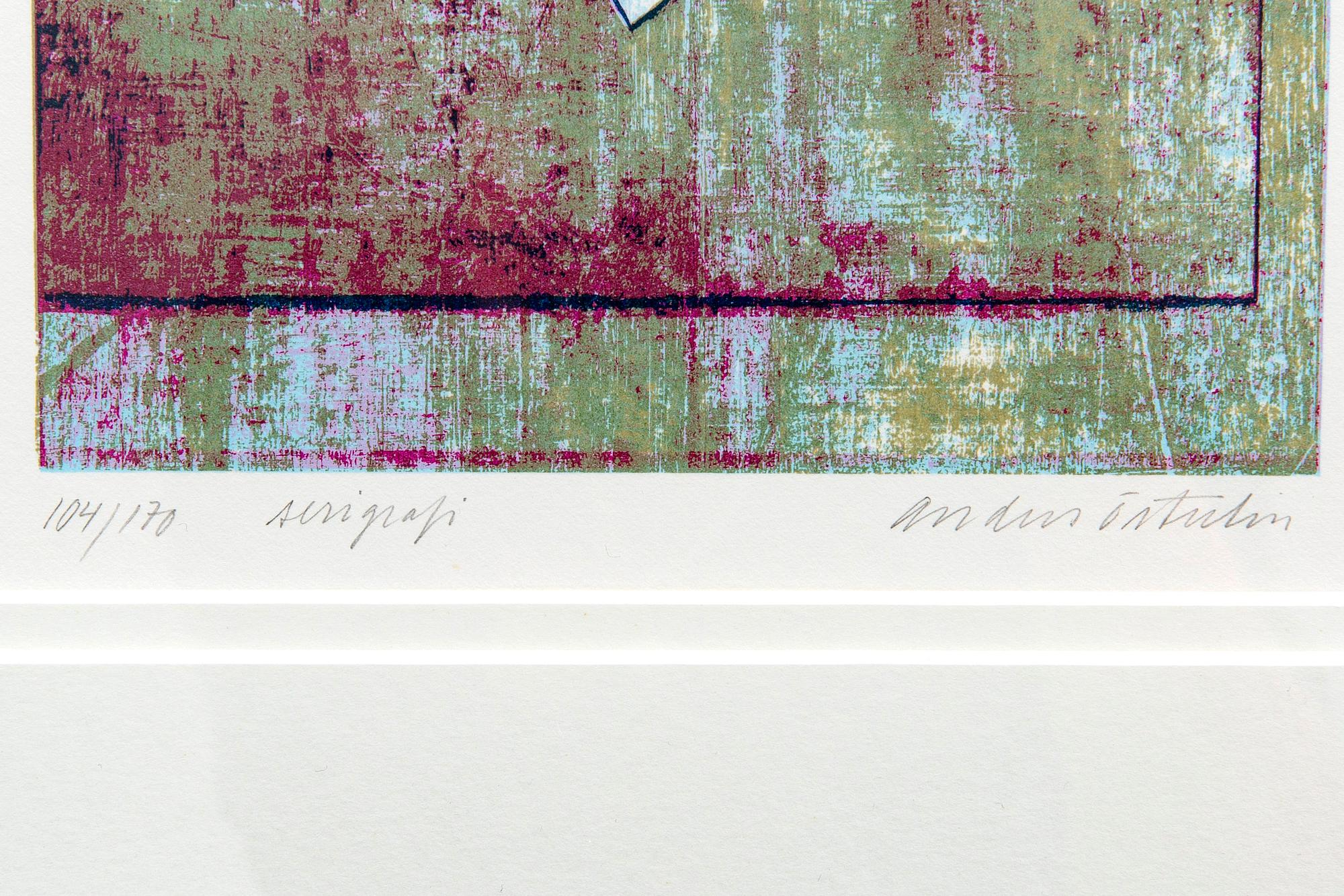 Anders Österlin, 2 st färgserigrafier, signerad och numrerade 126/150 resp 104/170.