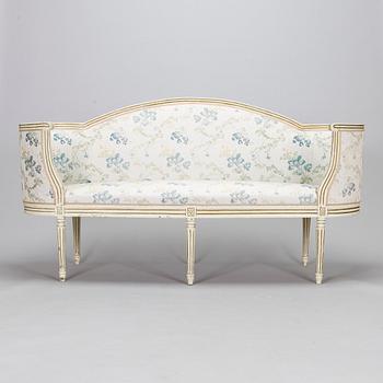 A Gustavian sofa, early 19th century.