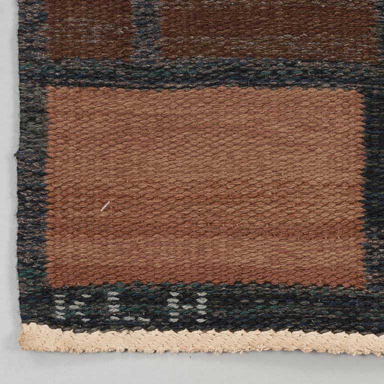 CARPET. Flat weave. 224 x 150,5 cm. Signed KLH IK.