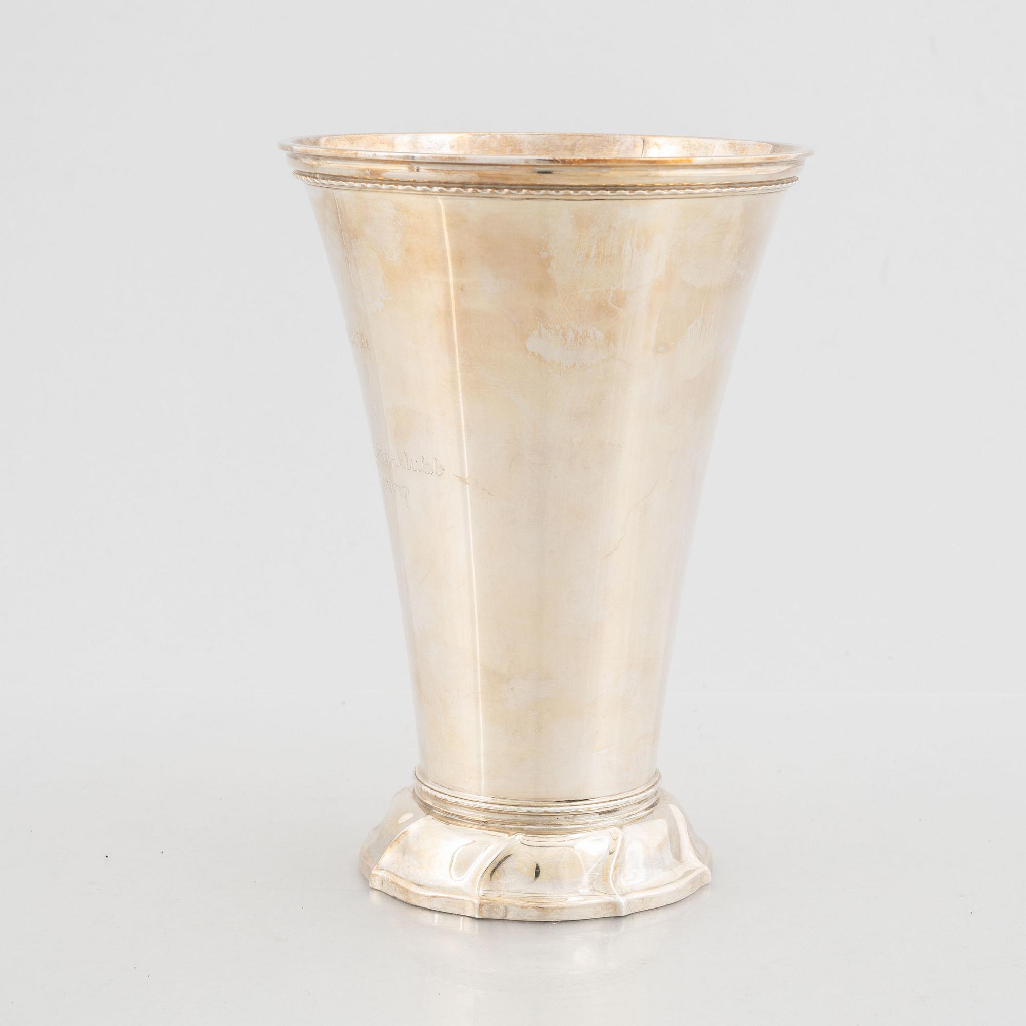 A Swedish Rococo Style Silver Beaker, mark of Guldsmedsaktiebolaget (GAB), Stockholm 1955.