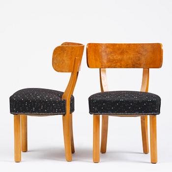 Axel Einar Hjorth, a five-piece "Birka" dining suite, Nordiska Kompaniet, Sweden, 1930s.