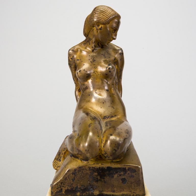 ADOLF POHL, sculpture, bronze, gold patina, signed A. Pohl and numbered 121/117.