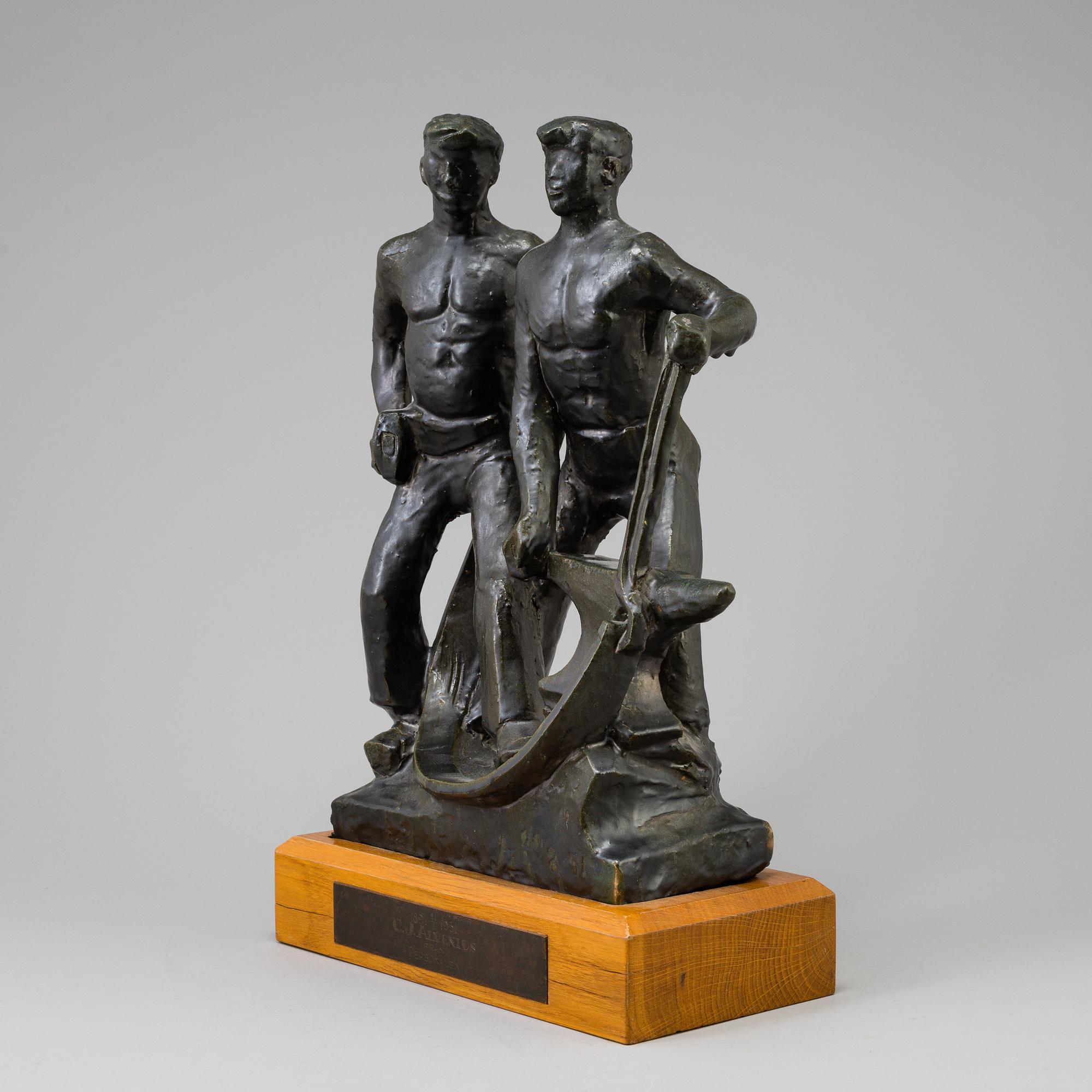 A sculpture by ALLAN EBELING in bronze, sined and dated, 20/8-31.