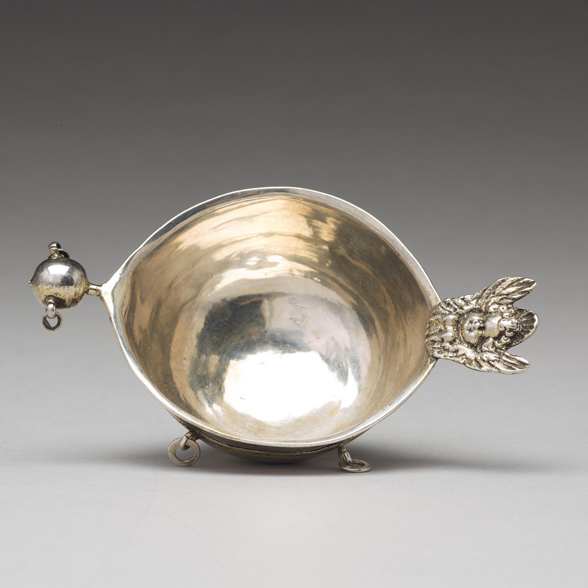 A Swedish 18th century parcel-gilt silver brandy-bowl, mark of Jöns Eriksson Ekman, Luleå 1770.