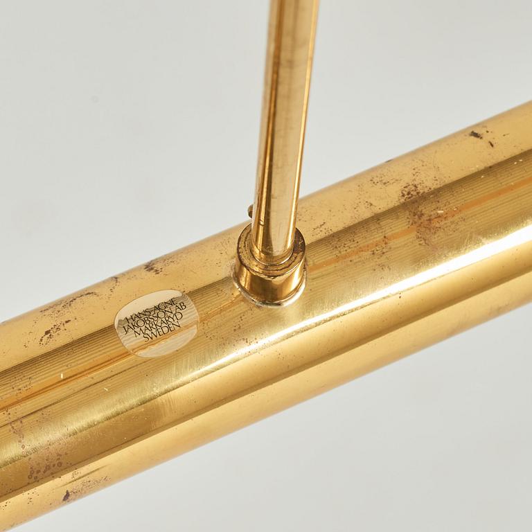 Hans-Agne Jakobsson, a 12 lights brass ceiling lamp, model 746/12, Markaryd, Sweden, 1960-70's.