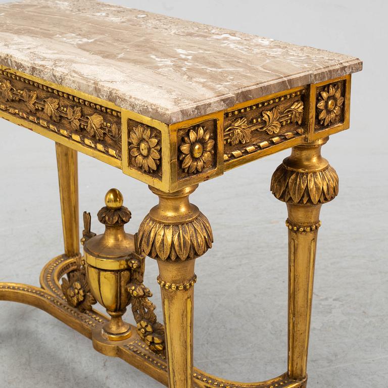 A Gustavian table, late 18th century.