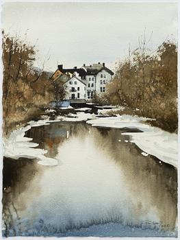 Peter Eugén, House by the lake and forest.