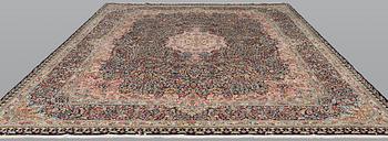 A Kirman Lavar carpet, 'Millefleur', approx. 383 x 300 cm.