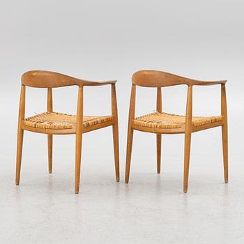 Hans J. Wegner, karmstolar, ett par, "The Chair"/"JH 501", Johannes Hansen, Danmark, 1950/60-tal.