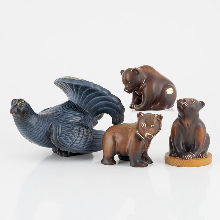 Gunnar Nylund, a group of four stoneware figurines, Rörstrand.