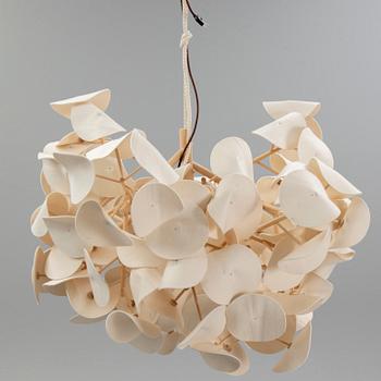 A contemporary birch and wool 'Leaf lamp' by Peter Schumacher, Green Furniture Concept.