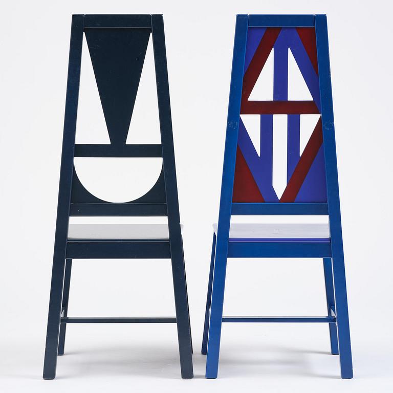 Mårten Andersson, a set of six chairs, "Från gryning till natt" (From Dawn to Night), 1998.