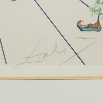 SALVADOR DALÍ, lithograph in colours, signed and numbered.