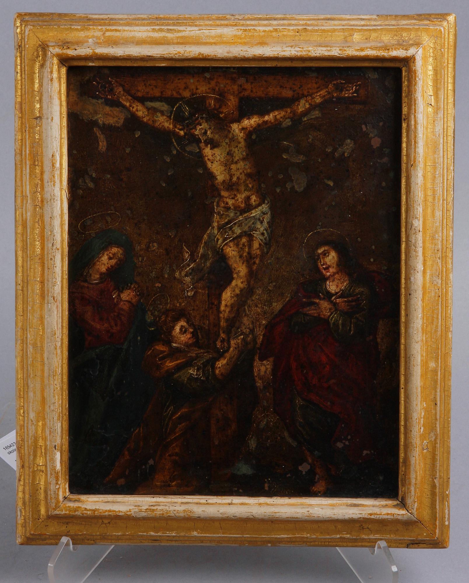 OKÄND KONSTNÄR. Flamländsk skola, olja på koppar, 1600/1700-tal.