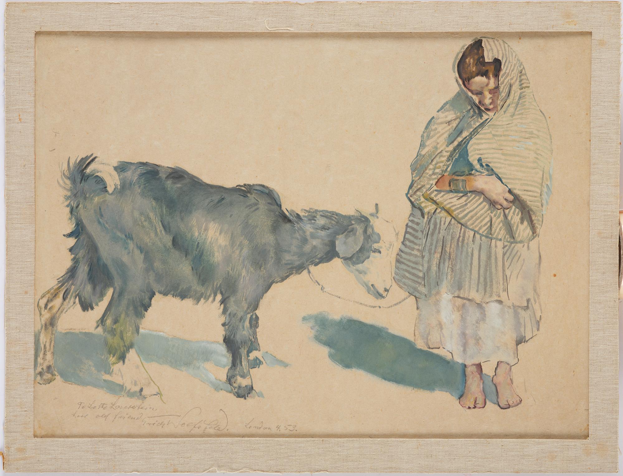 Erich Wolfsfeld, Child and goat.