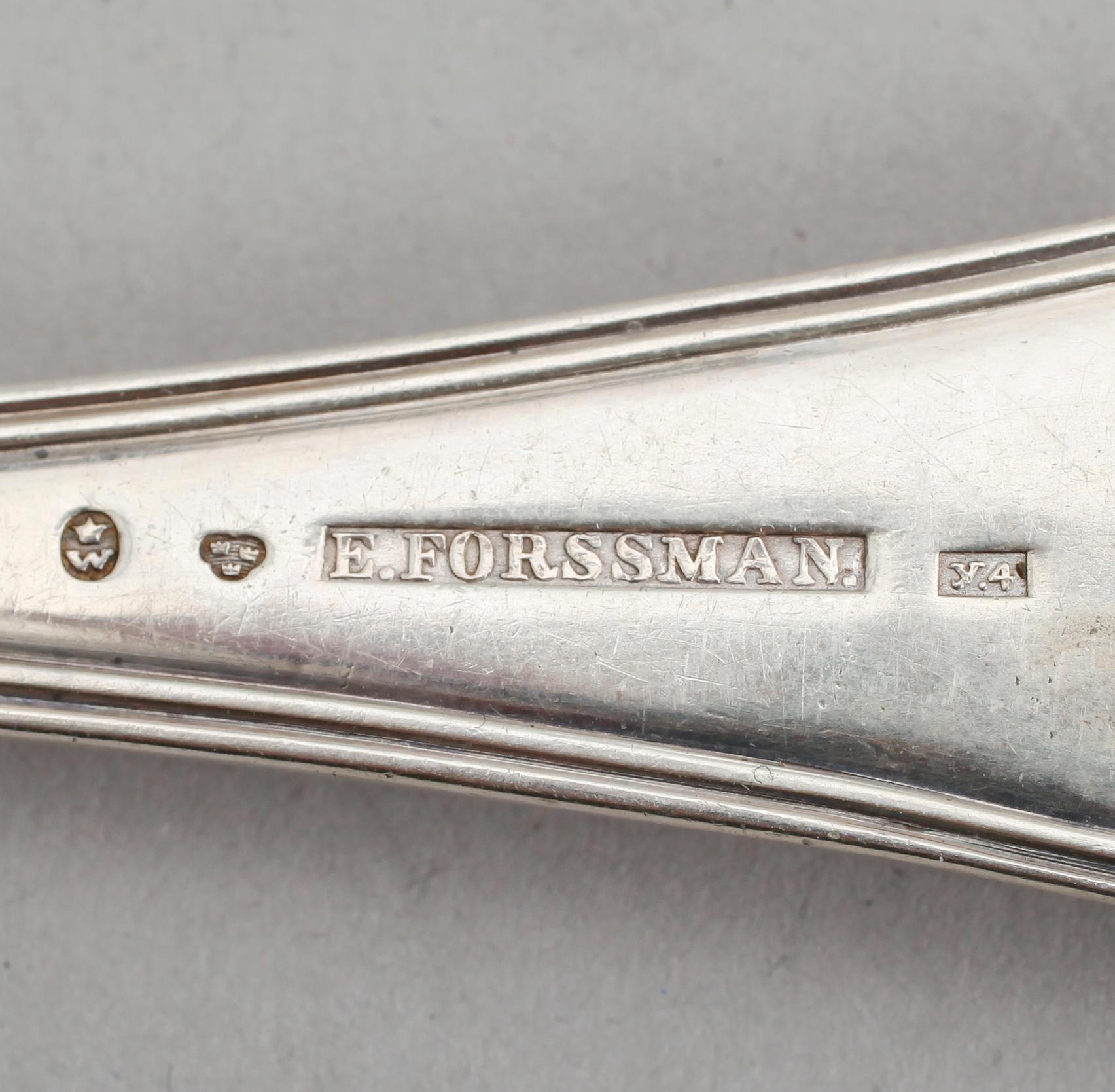 BESTICK, 6 delar, silver, olika modeller, 1800-tal. Vikt ca 363 gram.