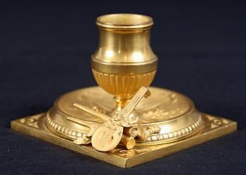 LJUSSTAKE, brons, troligen Frankrike, 1800/1900-tal.