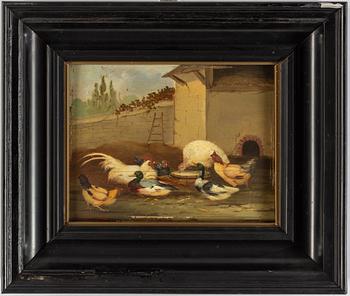 CLAUDE GUILLEMINET, oil on panel, signed.