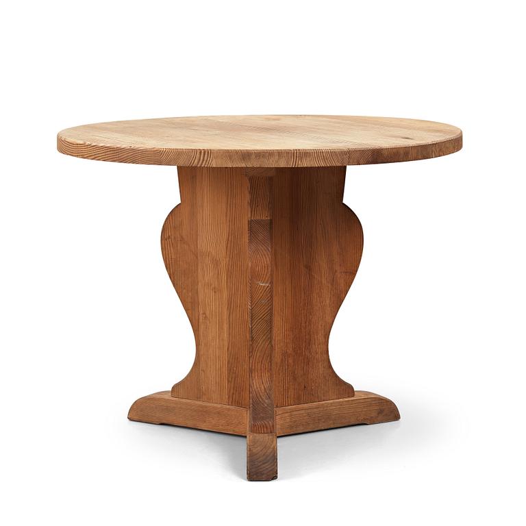 Axel Einar Hjorth, attributed to, a stained pine table, Nordiska Kompaniet, Sweden 1930-40's.