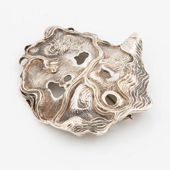 Olle Ohlsson, en brosch, silver, Stockholm 1969.