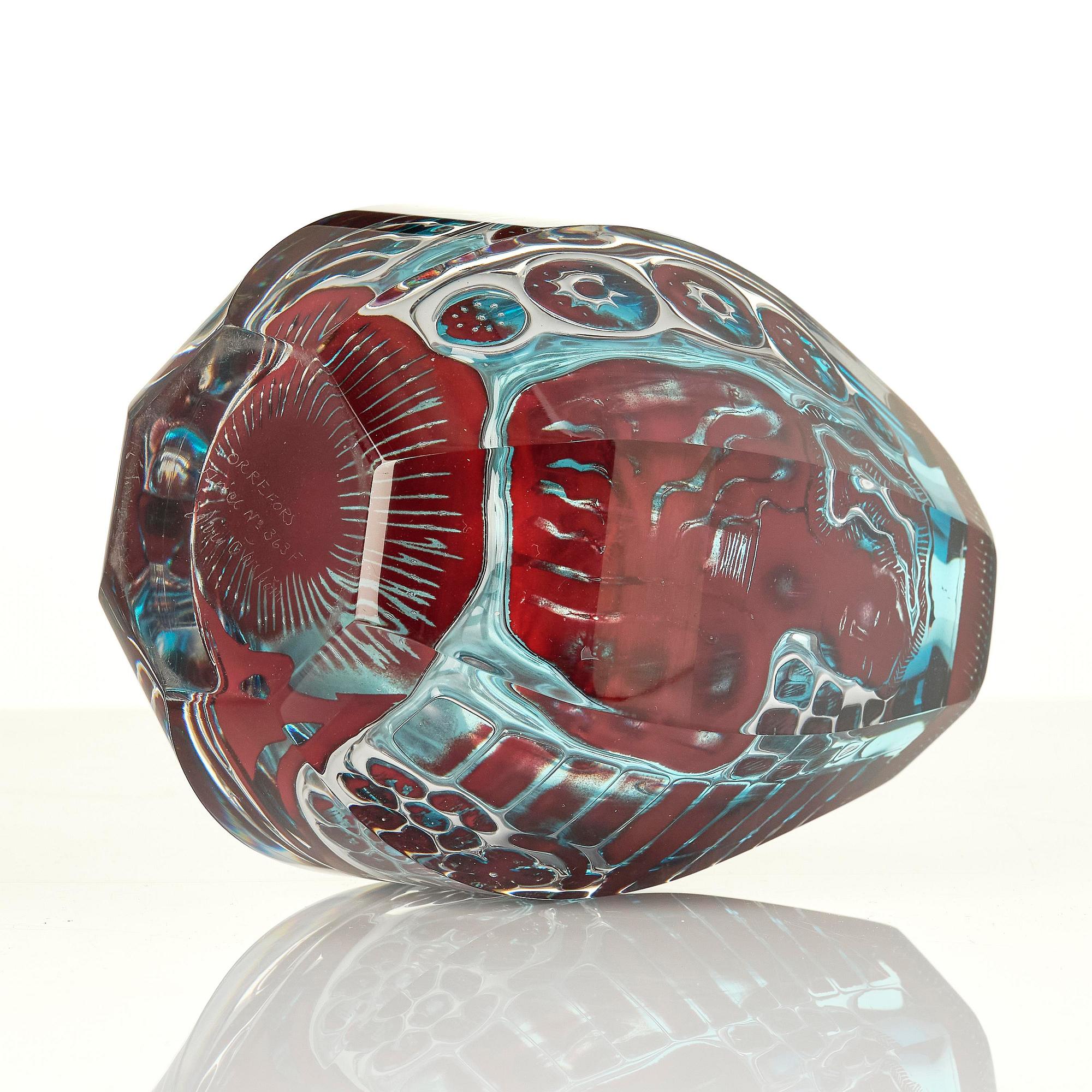 Edvin Öhrström, vas, ariel, glas, Orrefors, 1956, nr 363F.