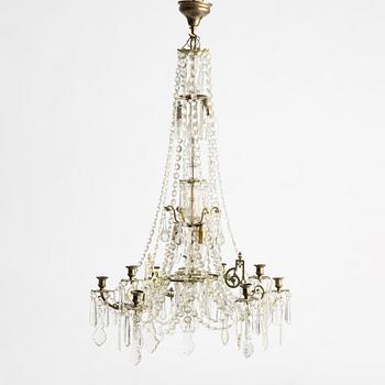 Ljuskrona, oskariansk, sent 1800-tal.