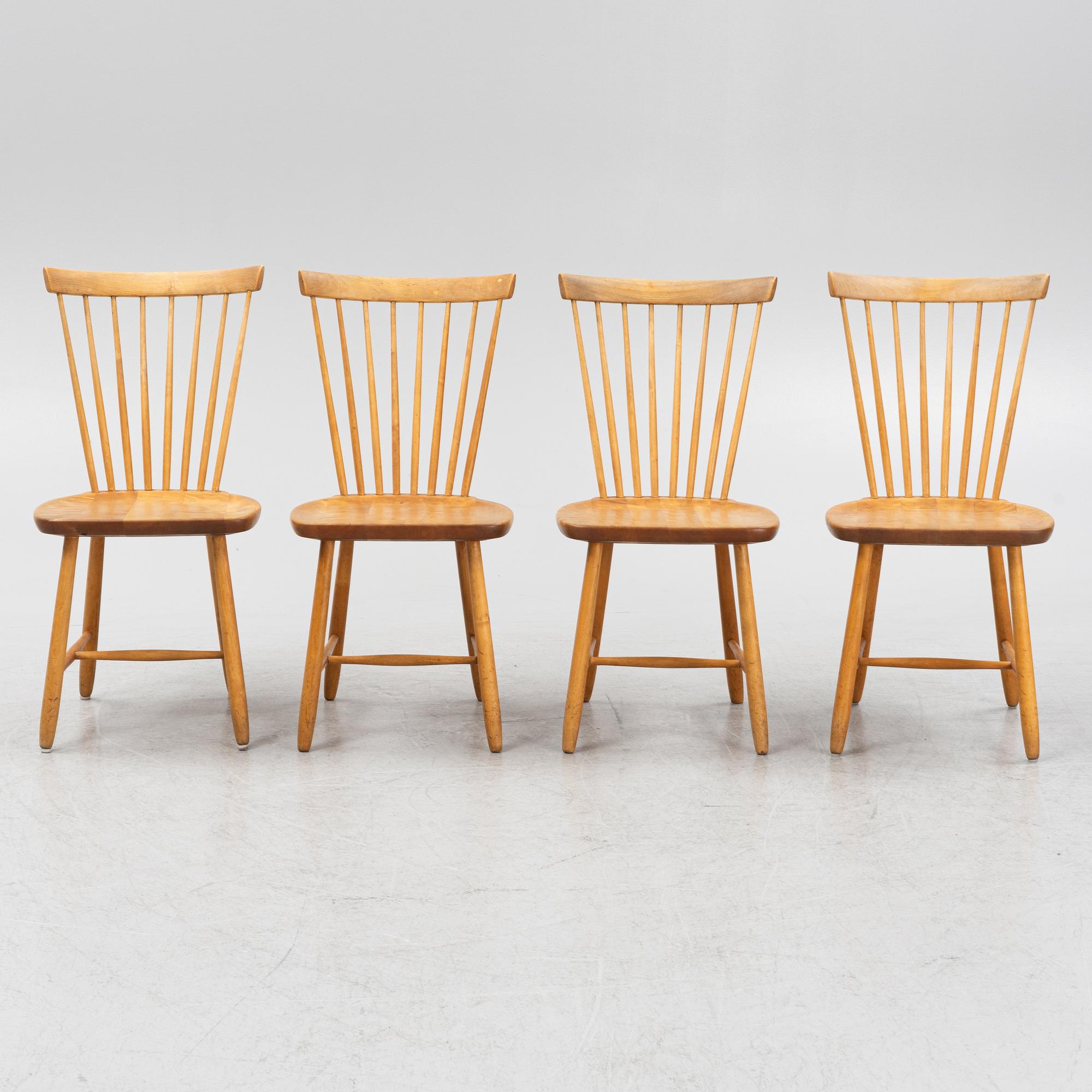 Carl Malmsten, a set of four 'Lilla Åland' chairs.