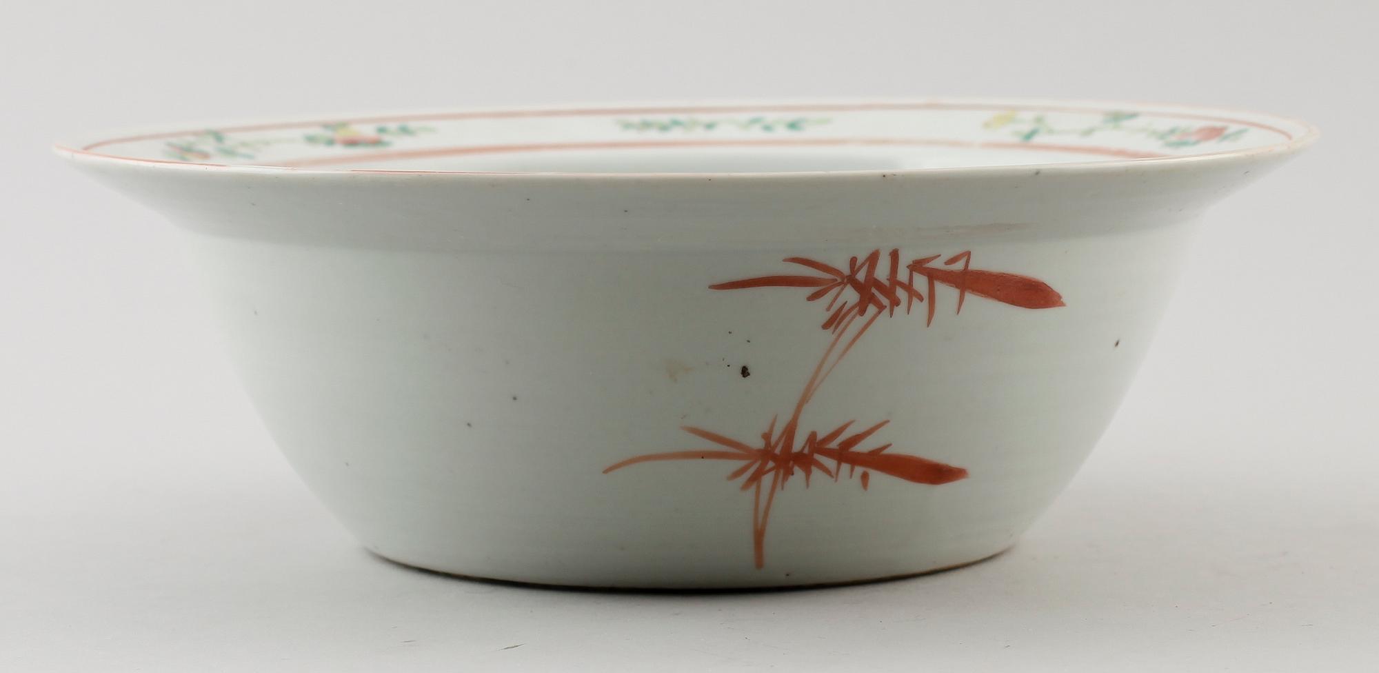 HANDFAT, porslin, Kina, 1800-tal.