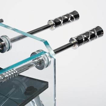Adriano Design, foosball table, "Cristallino Classic", Teckell, Italy.