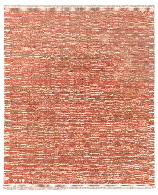 Märta Måås-Fjetterström, a carpet, "T.matta", a rag rug, flat weave, ca 185 x 156 cm, signed AB MMF.