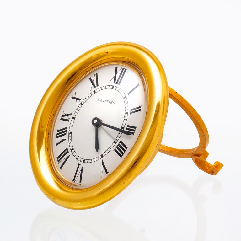 Cartier, bordsur / väckarklocka, 90 x 74 mm.