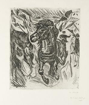 447. Edvard Munch, "Galloping Horse" (Galoperende hest/Galoppierendes Pferd).
