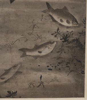 RULLMÅLNING, troligen Japan med kinesisk montering, 1800-tal.