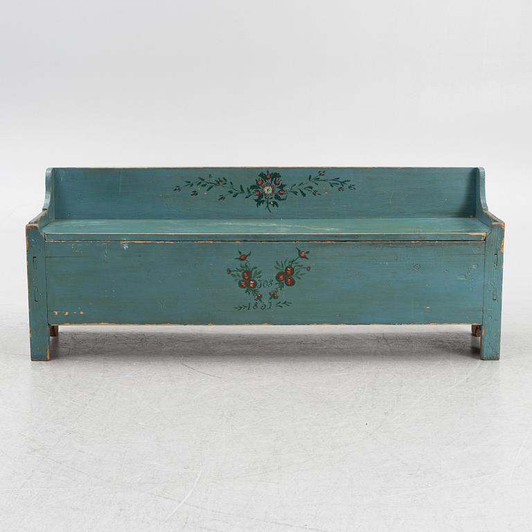 A sofa, dated 1857.