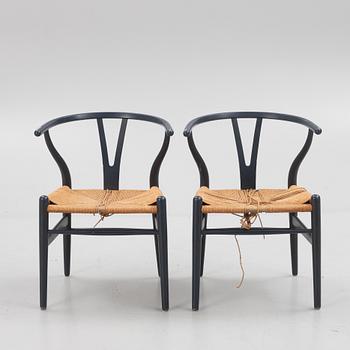 Hans J. Wegner, stolar, 4 st, "Y-stolen", modell CH-24, Carl Hansen & Søn, Danmark.