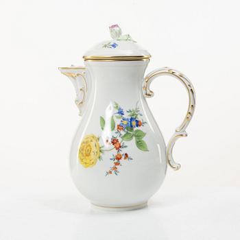 Meissen, An 11 part "Meissen Floral" (Saxon flower) porcelain coffee service, 20th century.