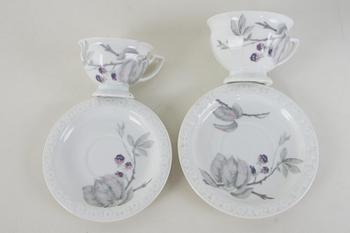 KAFFE- OCH MOCCASERVIS, 26 delar. Rosenthal "Maria" Björnbär.