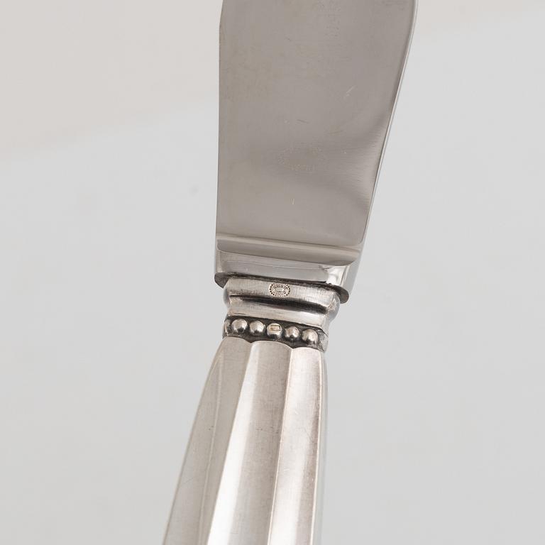 A Danish Silver Cutlery, 'Acorn', Johan Rohde,  Georg Jensen (40 pieces).