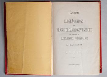 KIRJA, Handbok i eldsläcknings-brandförsäkringsväsendet, Carl N. Ahlström, Tukholma 1879.