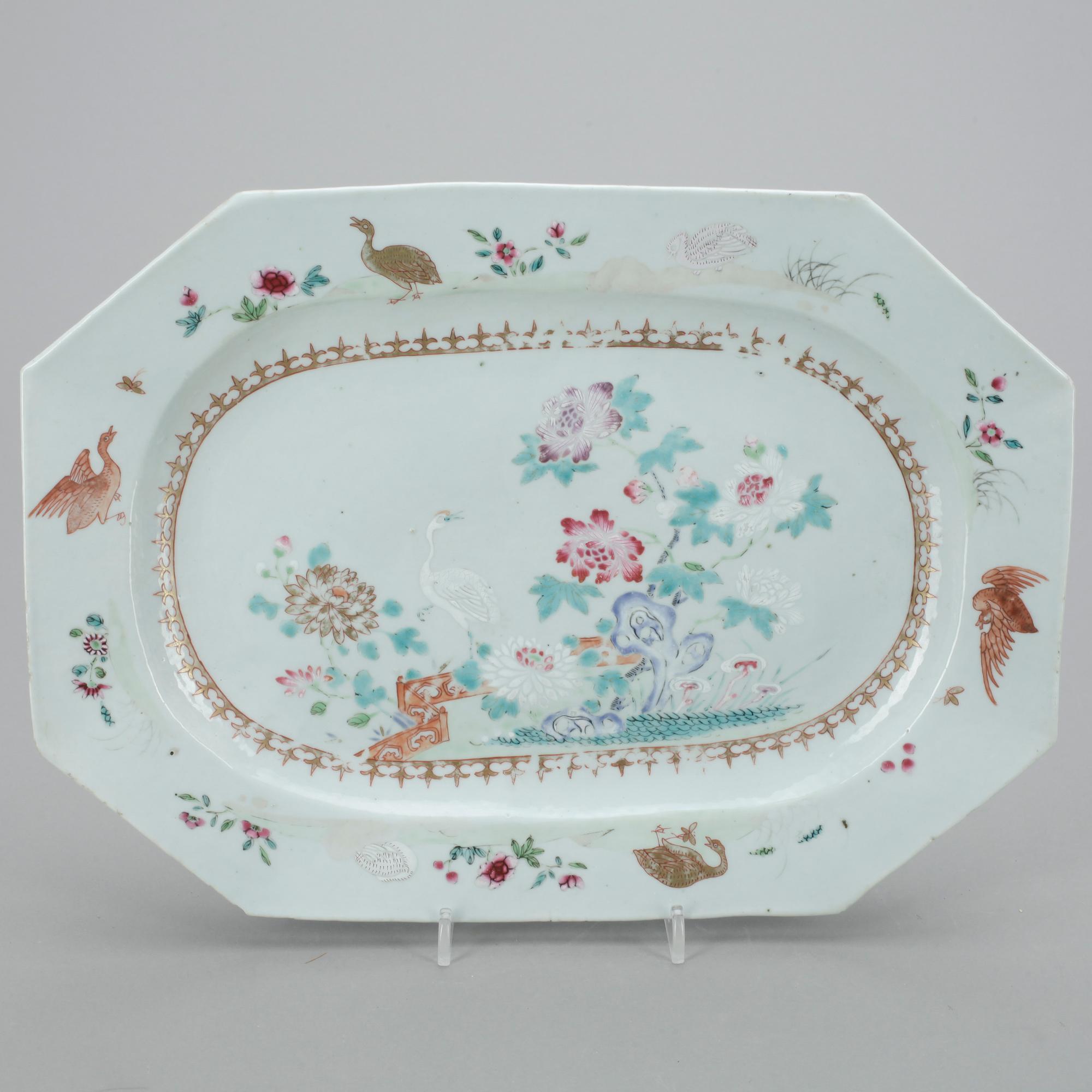 STEKFAT, porslin, Kina, Qingdynastin, Qianlong, 1700-tal.