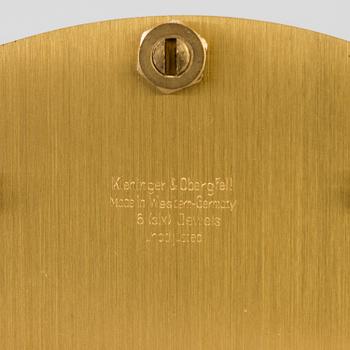 A table clocks, brass, Kundo, 20th century.