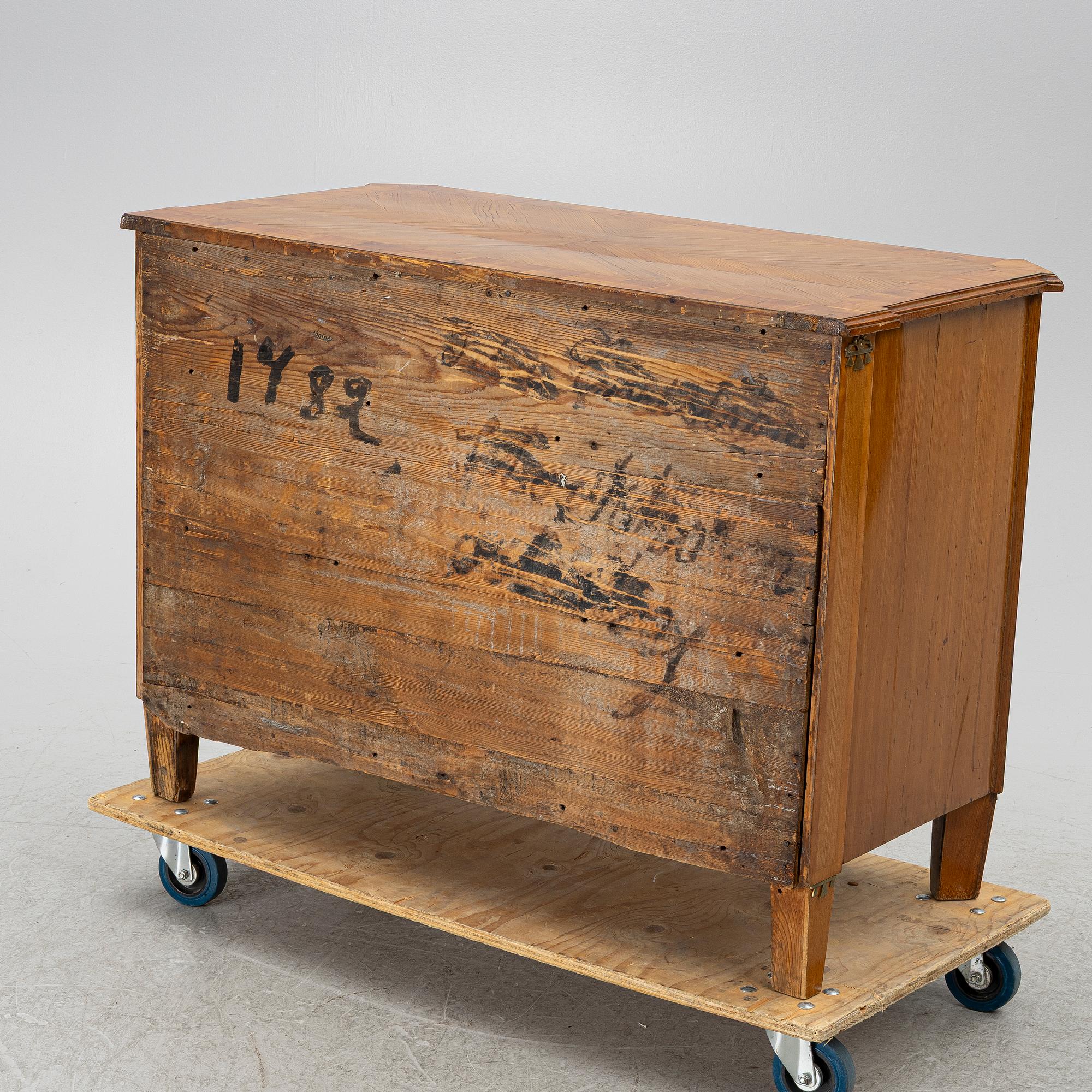 Bureau, Gustavian, 18th century.