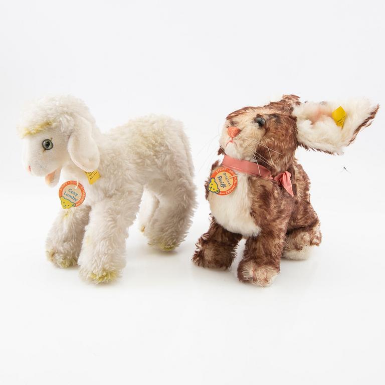 Toy animals, 4 pcs, Steiff, Germany, second half of the 20th century.