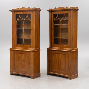 Bookcase, a pair, neo-Renaissance, late 19th century.