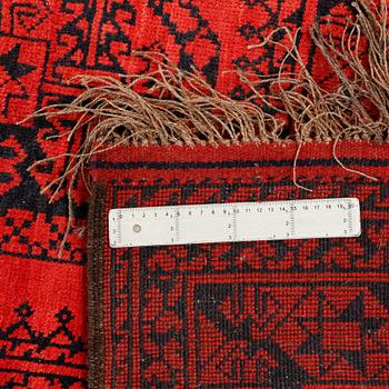 An Afghan rug, old/semi antique, 288 x 212 cm.