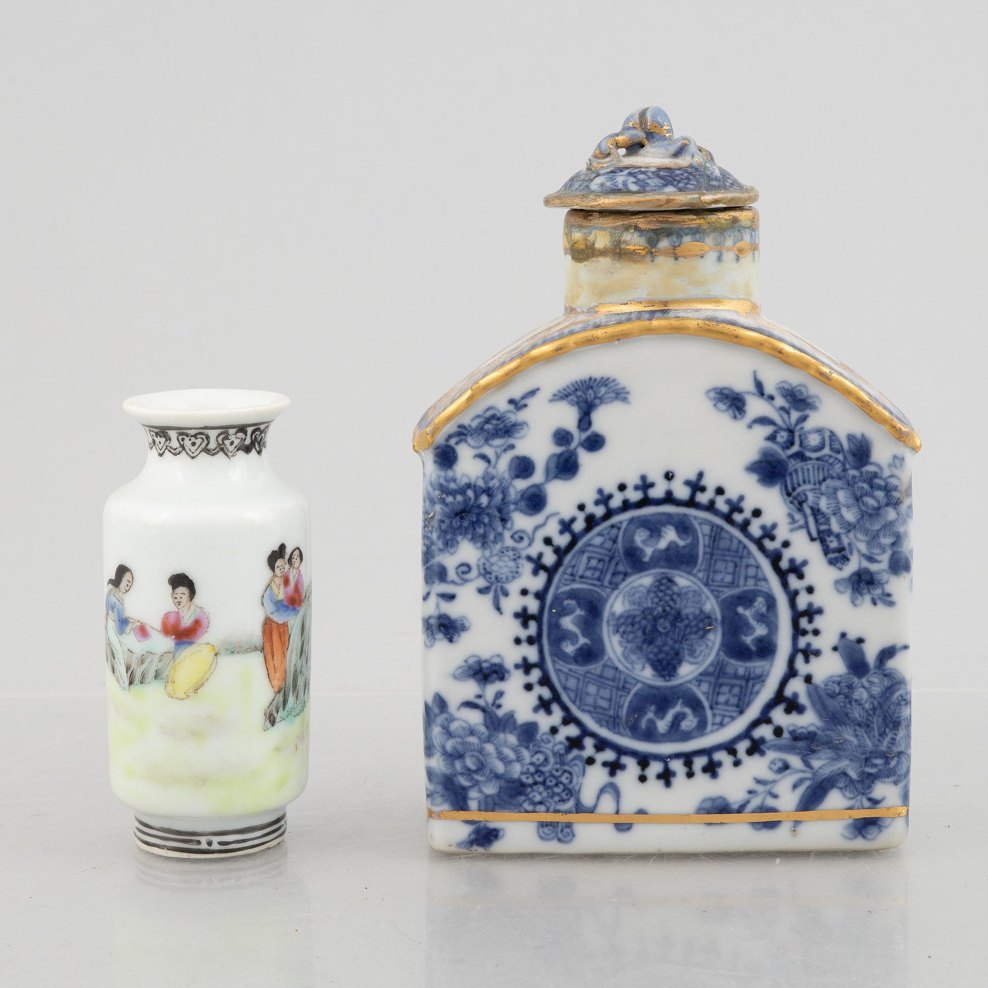 Seven pieces of Chinese porcelain, 18th-20th century.
