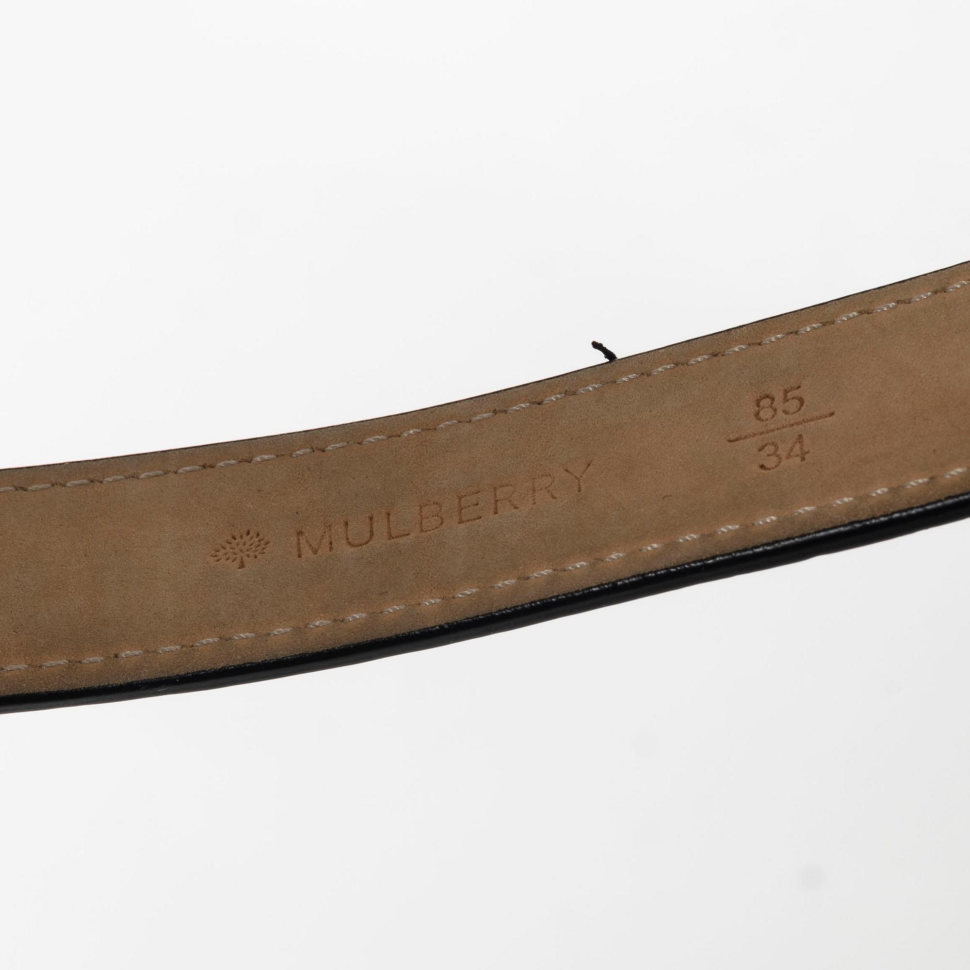 Mulberry, skärp, "Trio twist lock belt", storlek 85.
